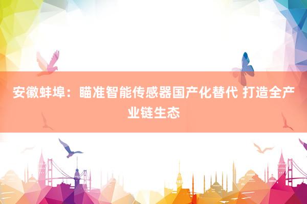 安徽蚌埠：瞄准智能传感器国产化替代 打造全产业链生态