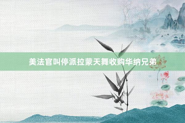 美法官叫停派拉蒙天舞收购华纳兄弟
