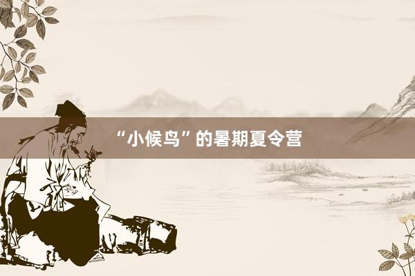 “小候鸟”的暑期夏令营