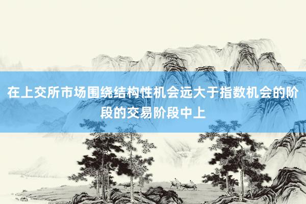 在上交所市场围绕结构性机会远大于指数机会的阶段的交易阶段中上