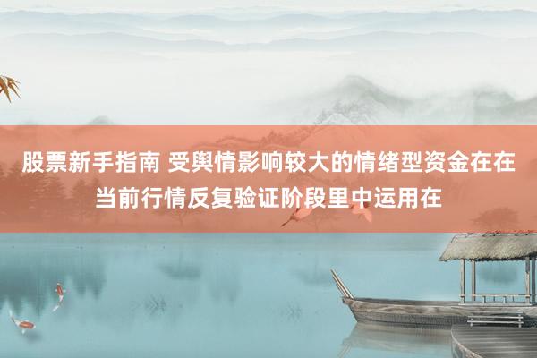 股票新手指南 受舆情影响较大的情绪型资金在在当前行情反复验证阶段里中运用在